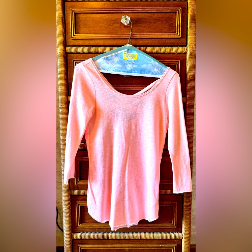 Abercrombie & Fitch Pink Cotton Blend Top Size L